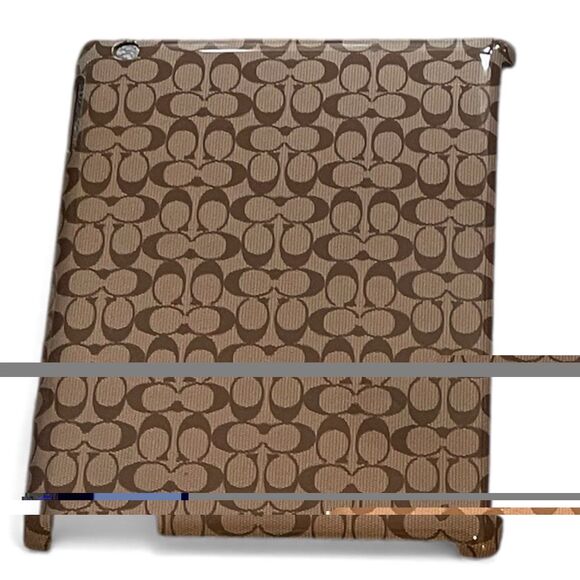 COACH Tan Signature iPad Mold Hard Plastic Cover Case 9.5” H x 7.5” x 1/4” H - Picture 6 of 9